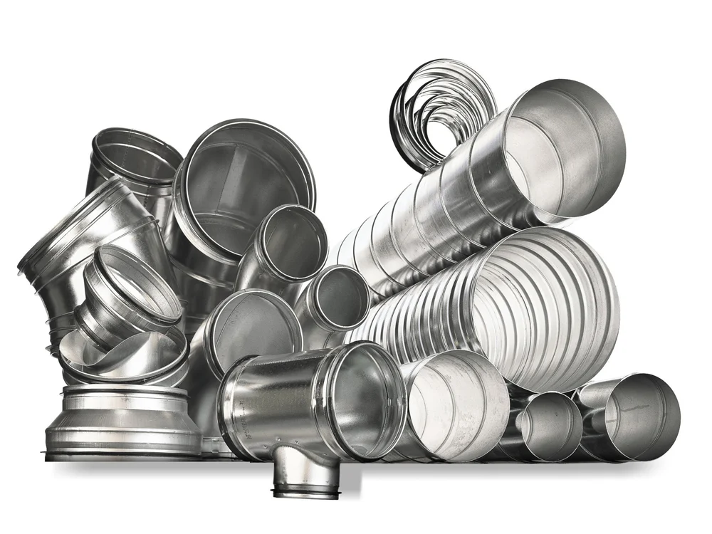 Galvaniz spiral hava kanalı ve fittings imalatı
